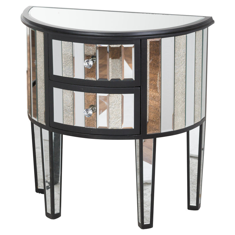 Soho Black Collection 2 Drawer Side Table