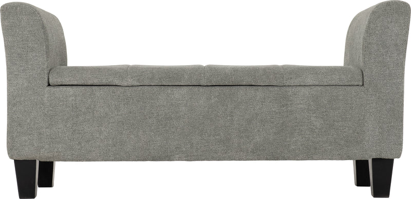 Amelia Storage Ottoman Dark Grey Fabric