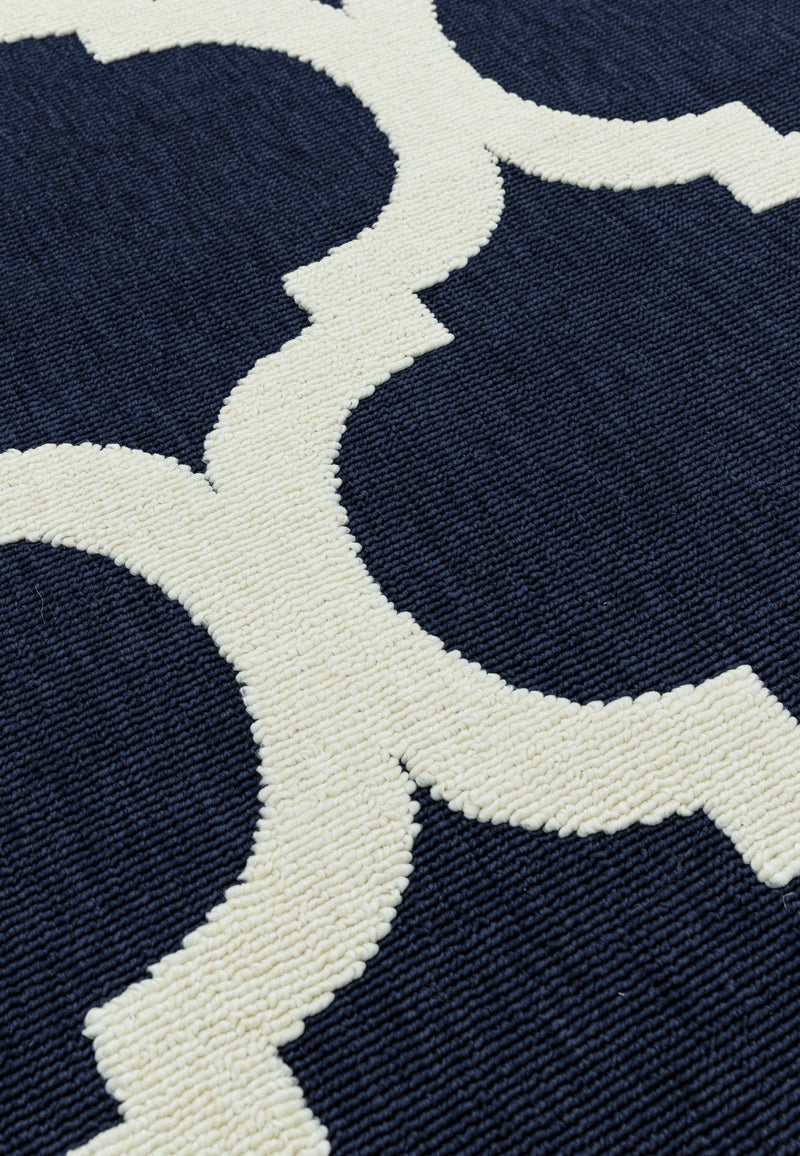 ANTIBES AN02 BLUE TRELLIS RUG