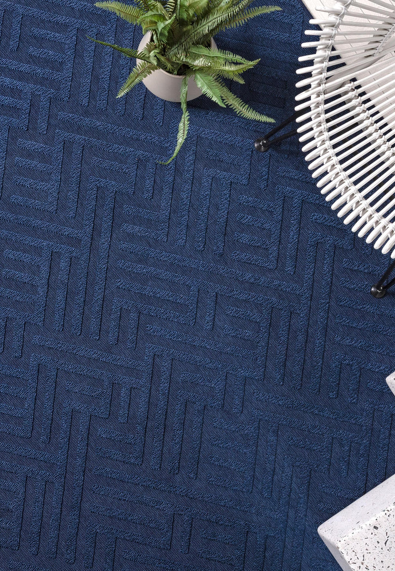 ANTIBES AN05 BLUE LINEAR RUG