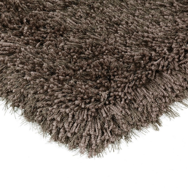 Cascade Smoke Brown Luxury Polyester Rug by Asiatic