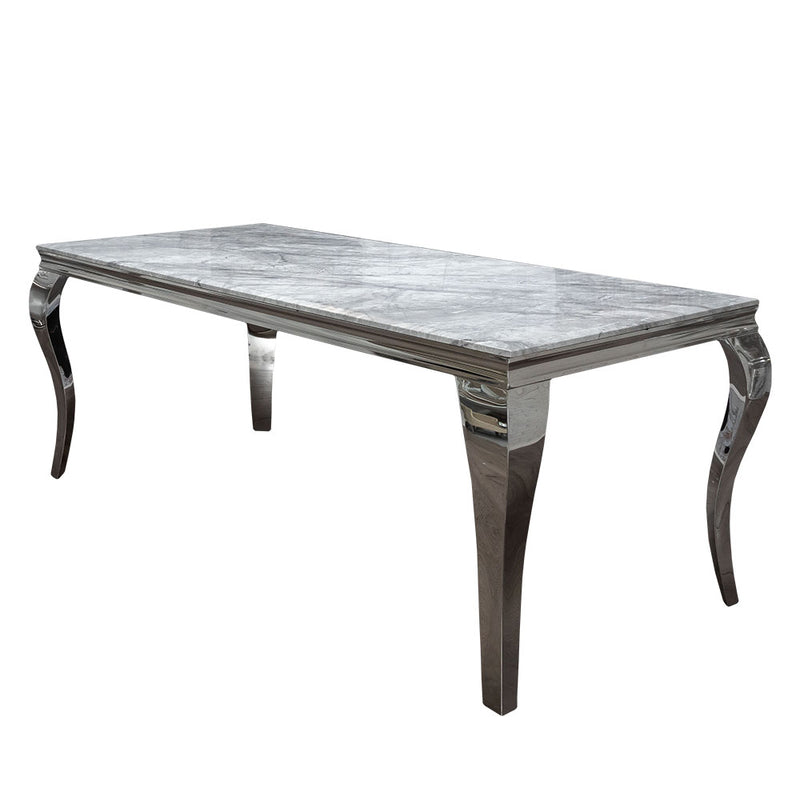 Grey Marble Dining Table – Louis 160cm