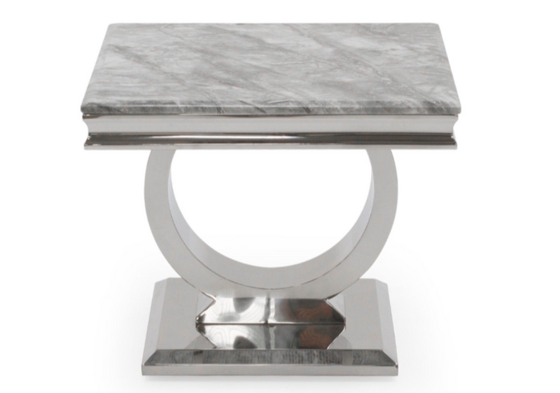 Arianna Grey Marble Lamp Table