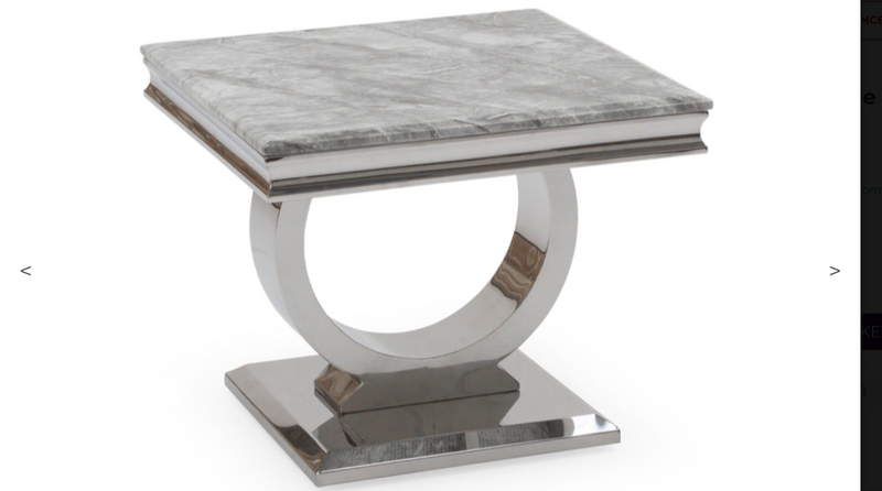 Arianna Grey Marble Lamp Table