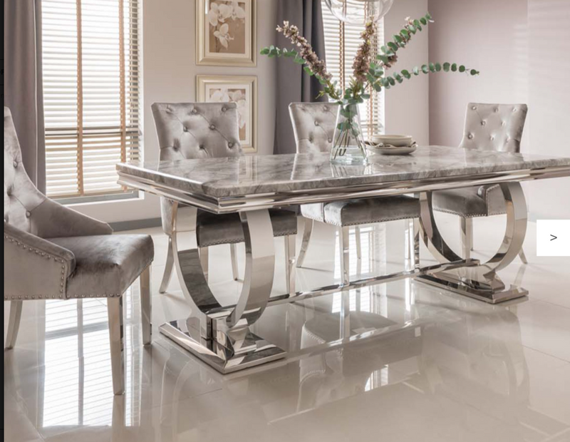 Grey Marble Dining Table – Ariana