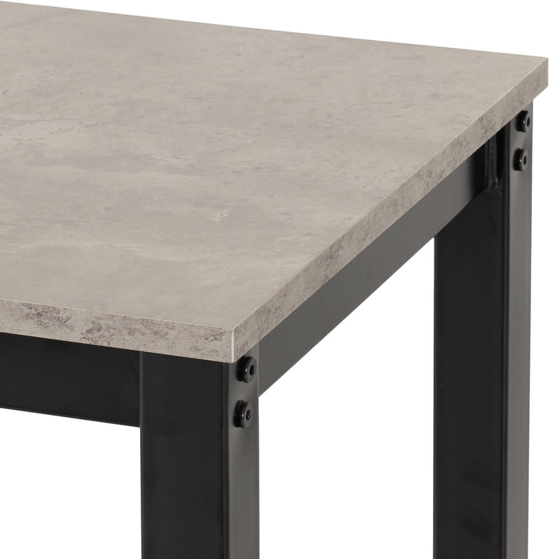 Athens Concrete Breakfast Bar Set Available in Acacia Brown or Concrete Grey Finish.