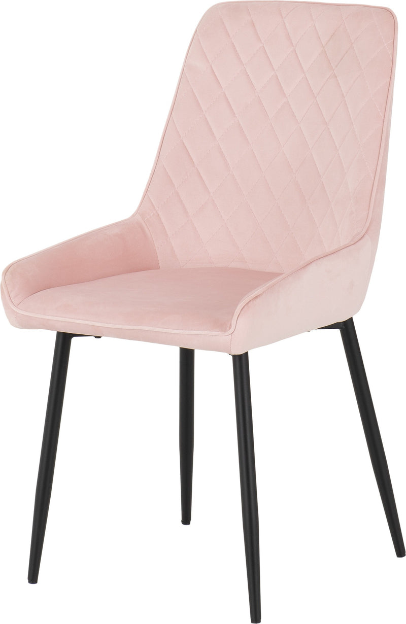 Avery Chair baby pink  Velvet