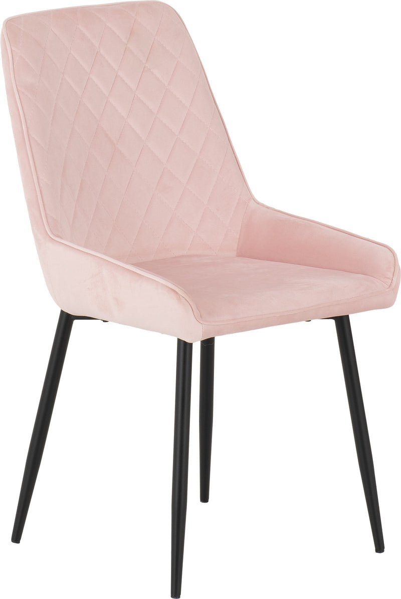 Avery Chair baby pink  Velvet