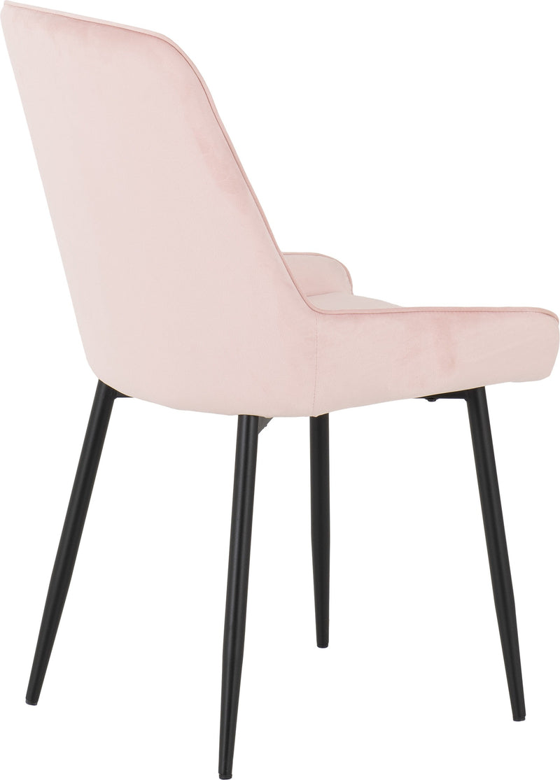 Avery Chair baby pink  Velvet