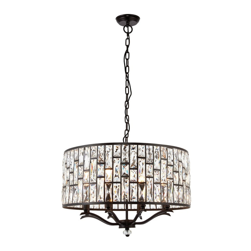 ENDON LIGHTING BELLE 8LT PENDANT (DARK BRONZE)