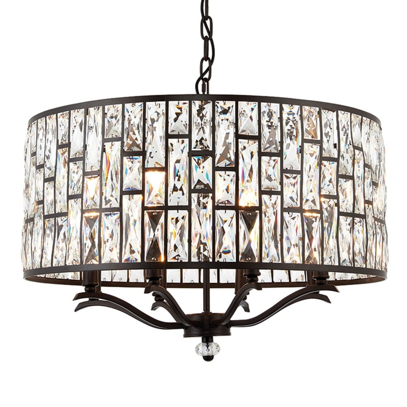 ENDON LIGHTING BELLE 8LT PENDANT (DARK BRONZE)