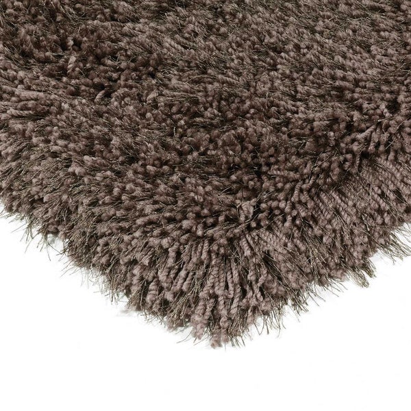 Cascade Smoke Brown Luxury Polyester Rug by Asiatic