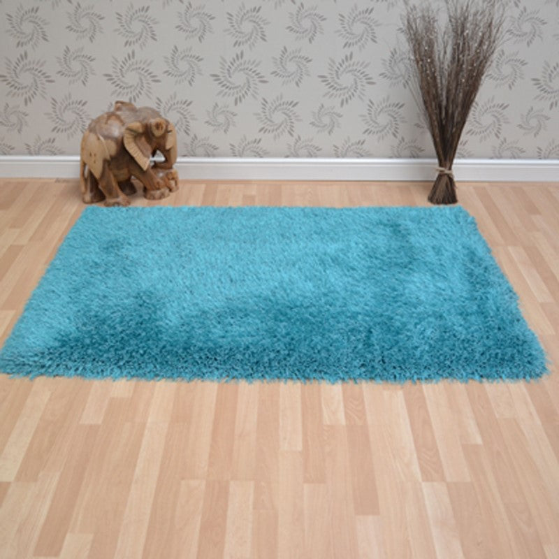 Cascade Cerulean Luxury Polyester Rug by Asiatic