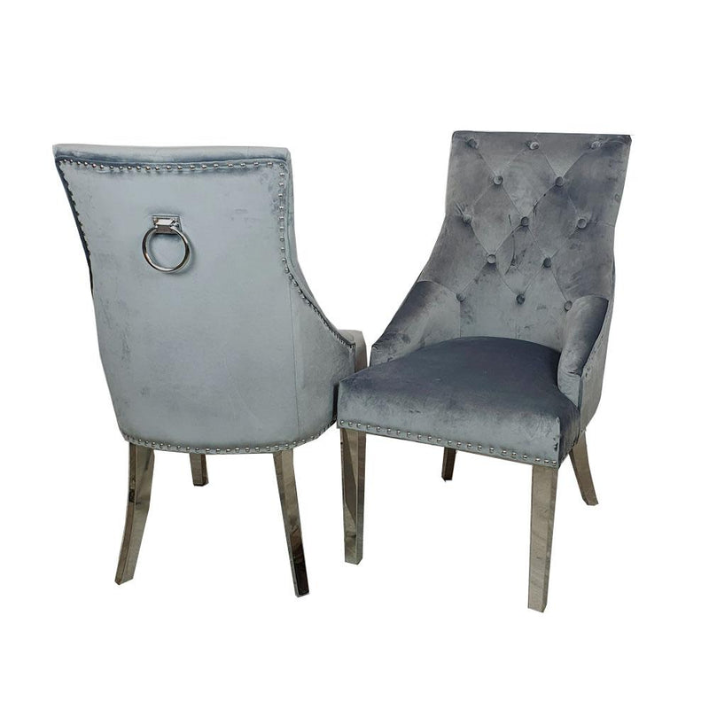 Duka Dining Chair ALL COLOURS with Plain Knocker & Plain Back