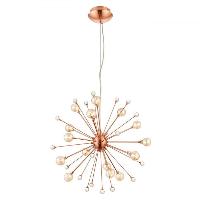 DISC Beatrix 15 light Pendant - Brushed copper