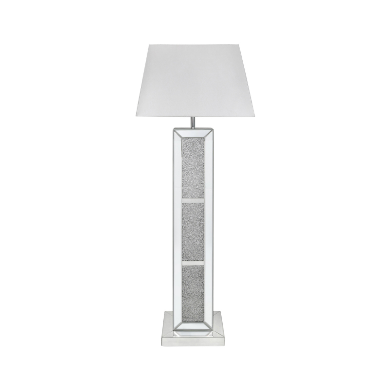 Milano Mirror Brick Floor Lamp With White Shade or Black Shade