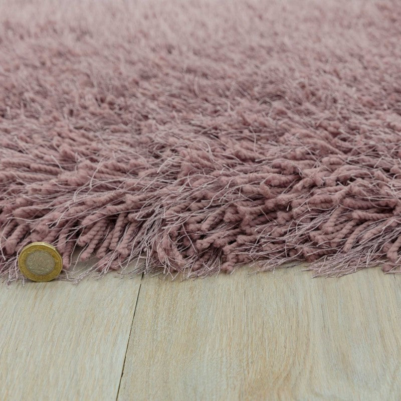 Cascade Heather Pink Luxury Polyester Rug by Asiatic