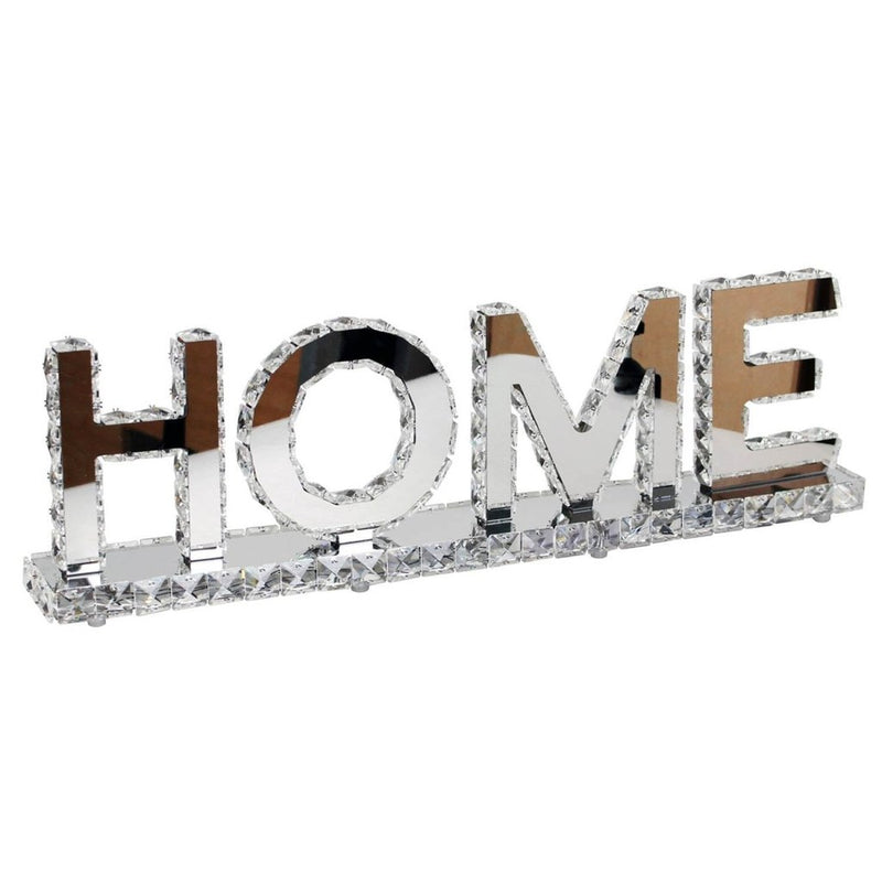 " Home " Crystal Mirrored Table Lamp