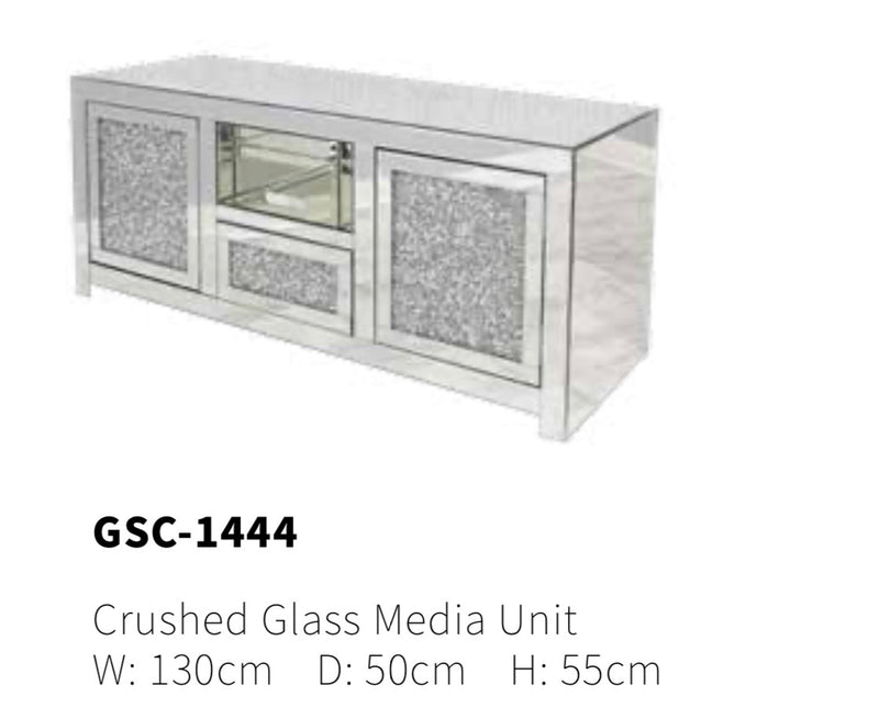 Mocka Crushed Diamond Tv unit 130cm