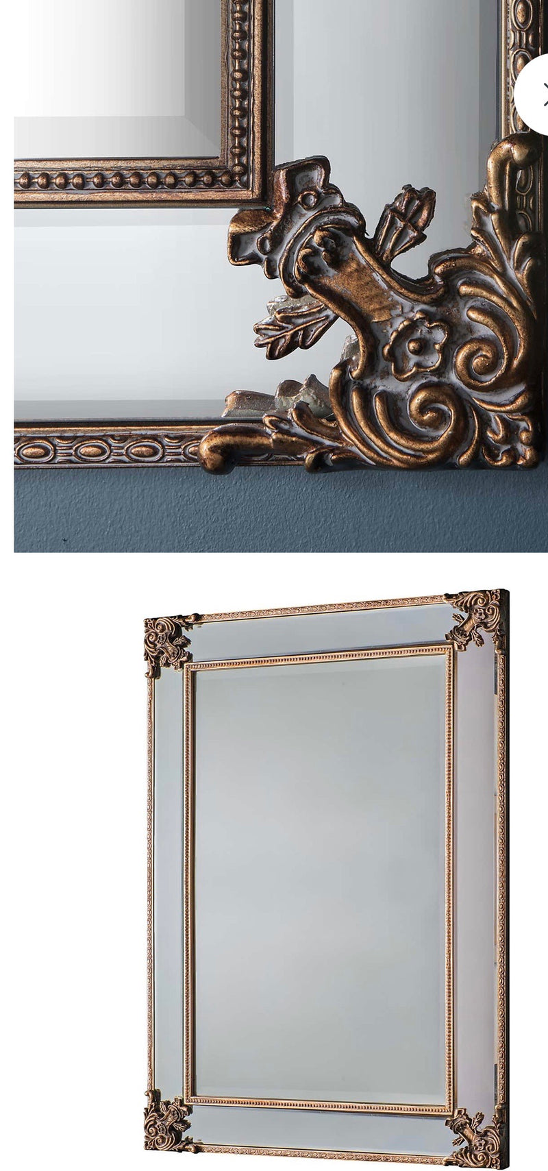 Wilson Mirror In Champagne or Rustic Gold