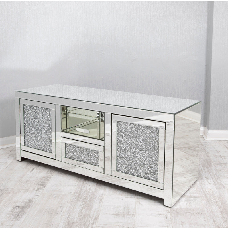 Mocka Crushed Diamond Tv unit 130cm