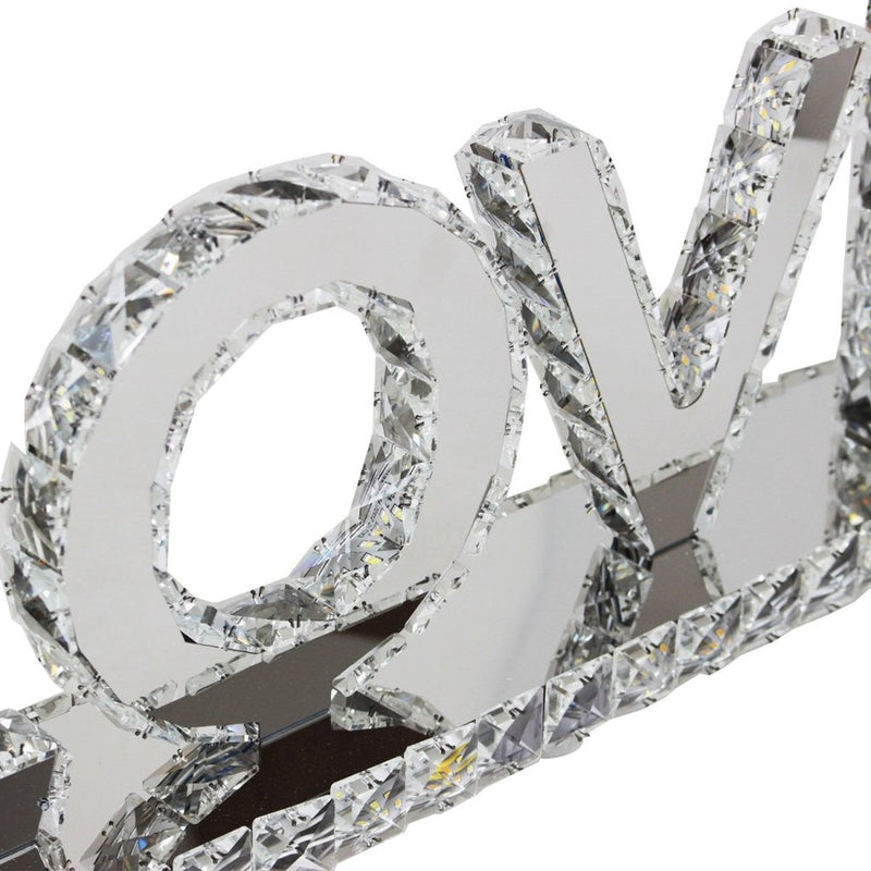 Love Crystal Mirrored Table Lamp