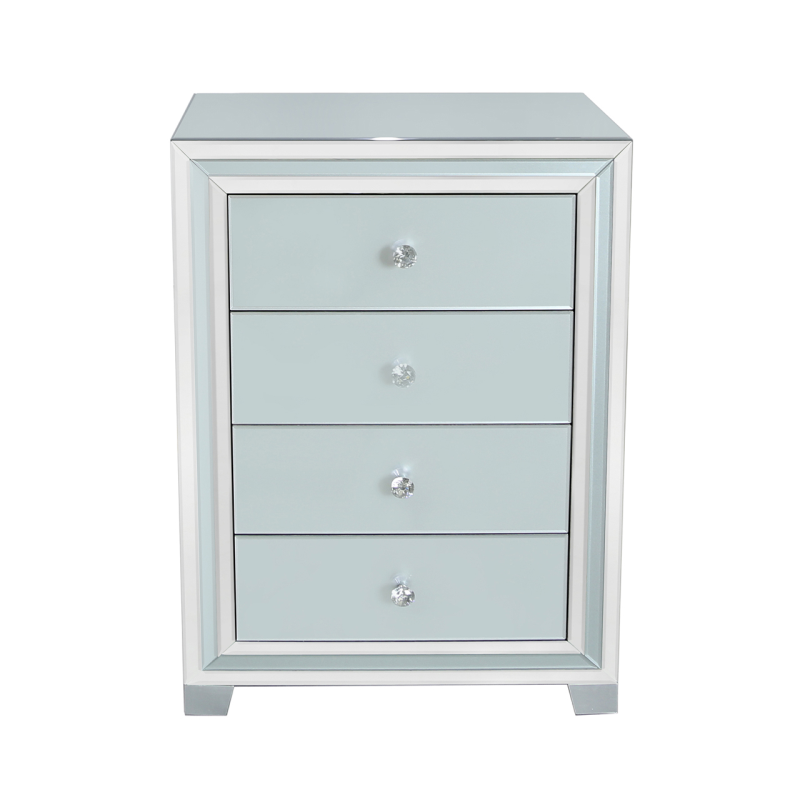 Grey Manhattan Mirror 4 Drawer Cabinet