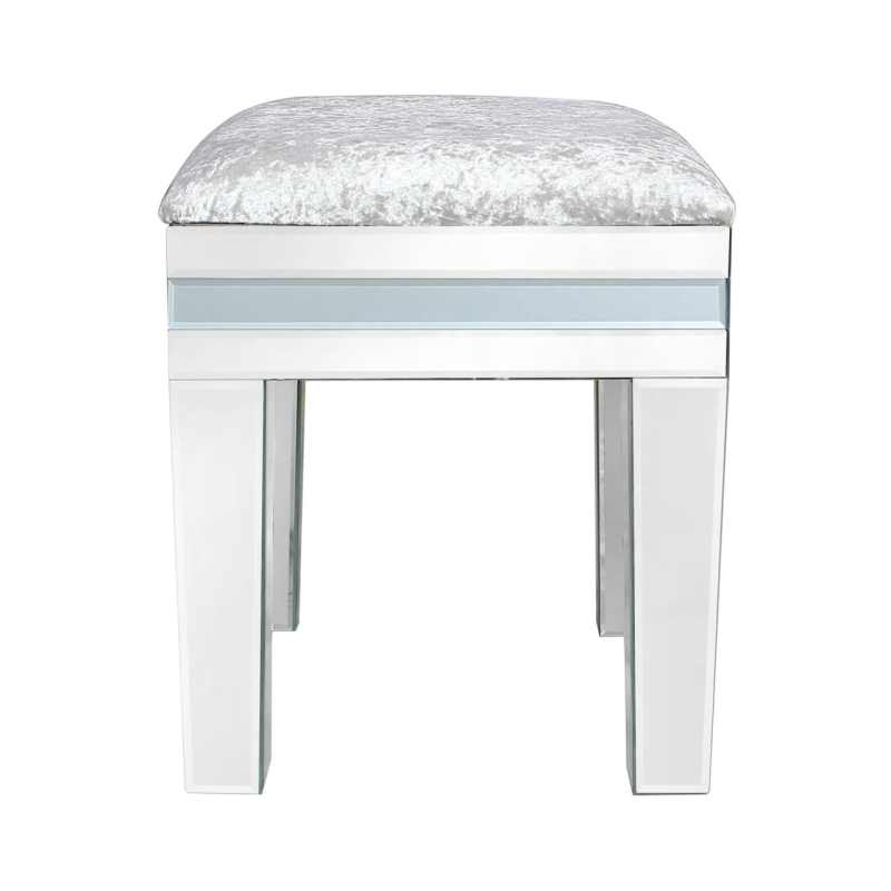 Grey Manhattan Mirror Stool