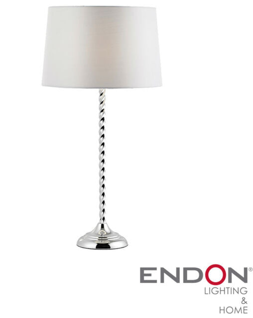 Endon NOVELLO-TLCH Polished Chrome Table Lamp silver