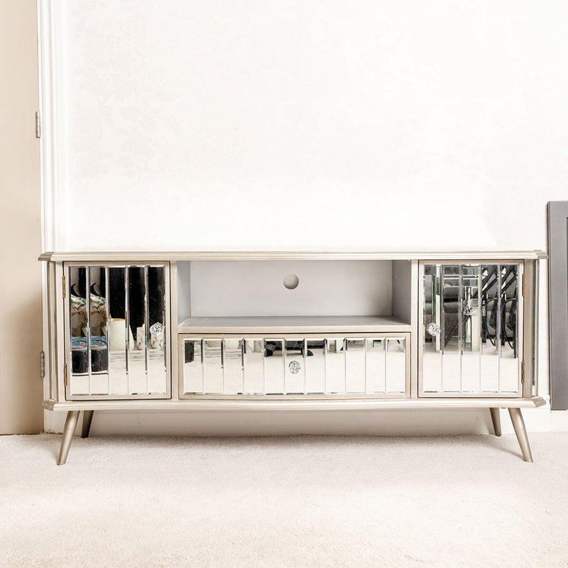 Oslo Mirrored  TV Media Cabinet.