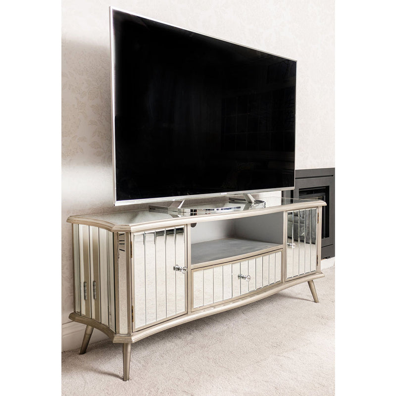 Oslo Mirrored  TV Media Cabinet.