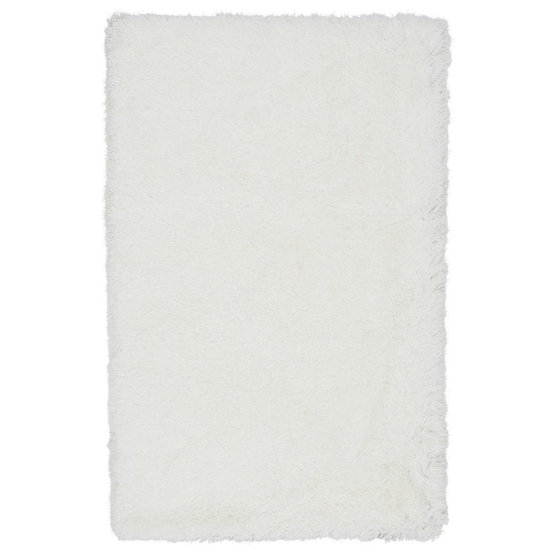 Cascade Powder White Luxury Polyester Rug by Asiatic