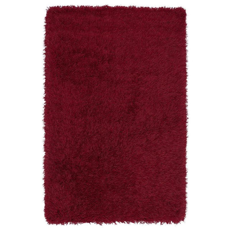 Cascade Ruby Red Luxury Polyester Rug by Asiatic