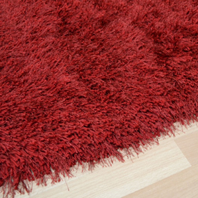 Cascade Ruby Red Luxury Polyester Rug by Asiatic