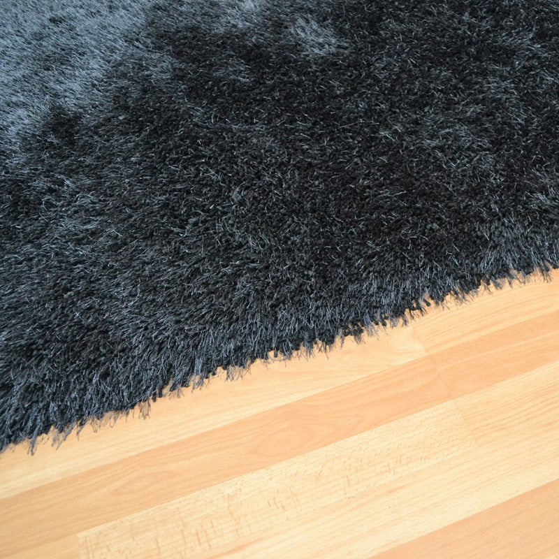 Cascade Slate Luxury Polyester Rug by Asiatic