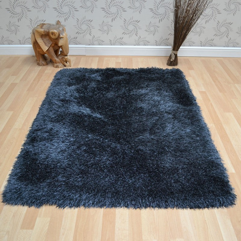 Cascade Slate Luxury Polyester Rug by Asiatic