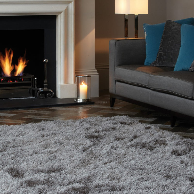 Cascade Taupe Luxury Polyester Rug by Asiatic