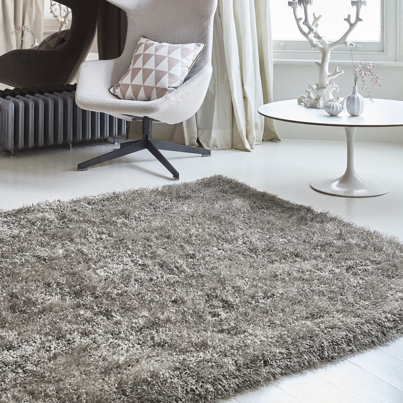 Cascade Taupe Luxury Polyester Rug by Asiatic